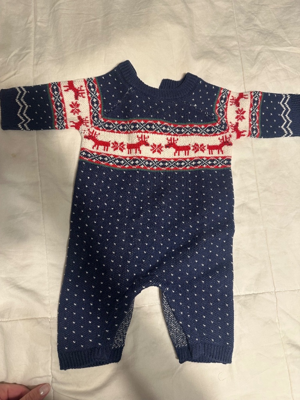 Hanna Anderson reindeer romper